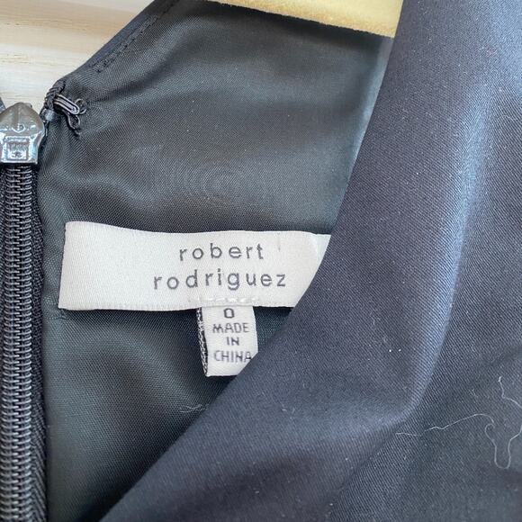 Robert Rodriquez Cutout Peplum Top Black/Cream - Picture 4 of 4